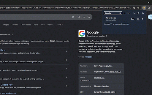 OpenCookie — Local Cookie Editor :: Trustworthy, local-only cookie editor for Manifest V3. View, edit, import/export cookies. Zero data upload.