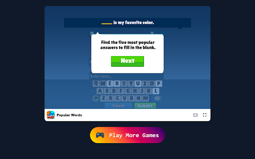 Popular Words Game - Swipe, Match, and Build Your Vocabulary! :: Challenge your word skills in a thrilling Chrome puzzle game—swipe and match! 🧩