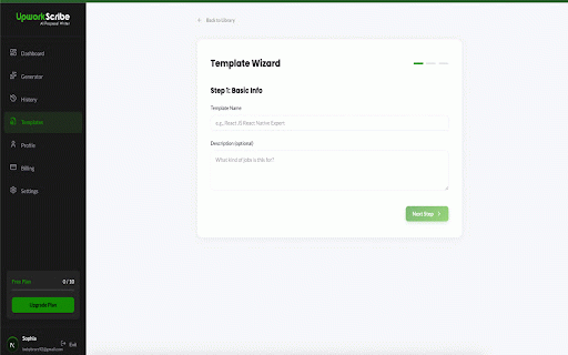 UpworkScribe :: Generate winning Upwork proposals in one click. Sync your profile and extract job details directly into UpworkScribe.
