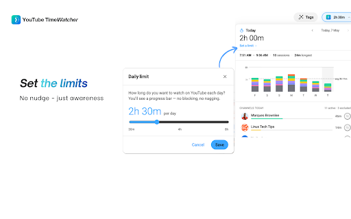 YouTube TimeWatcher :: Track how much time you spend watching YouTube videos.