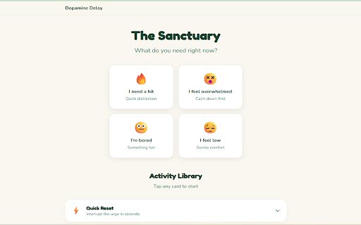 Pause Before Purchase – Dopamine Delay :: Pause impulse purchases, earn points, and sync your progress to the cloud.