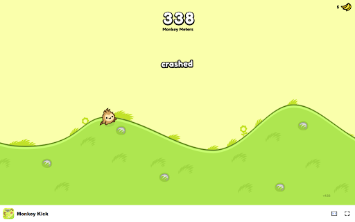 Monkey Kick Game - Help the monkey kick his friend as far as possible! :: Help a playful monkey kick coconuts to reach Monkey Village in this addictive skill game!