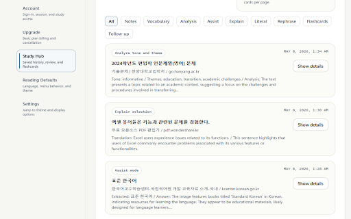 Select Translate: Highlight, Translate, Explain :: Highlight exact text to translate it, explain difficult lines, handle scanned PDFs, and save flashcards without leaving the page.