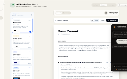 AlignAI — Job Capture & Tailor :: Capture a job posting and tailor your resume to it with AlignAI.