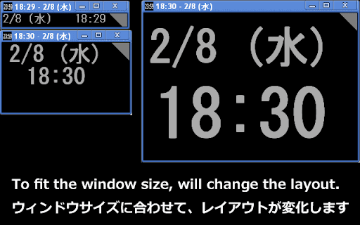 Clock :: simple digital clock. calender. stopwatch. (dark style)