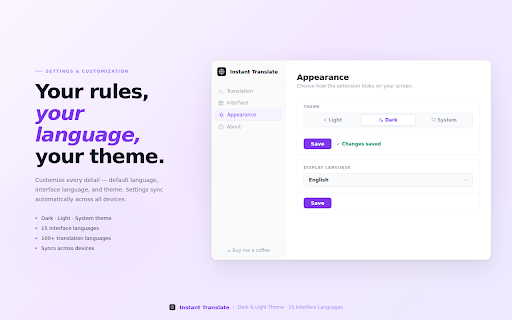 Instant Translate :: Instant Translate · Quick Translate · One Click Translate. Select any text on a webpage for an instant popup translation.
