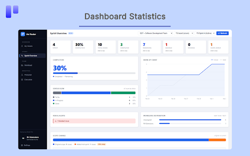 Jira Tracker - Fast Issue Tracking for Developers :: Track Jira issues, view updates, and monitor sprint progress directly from any tab - no Jira tab required.