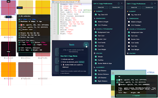 Element Inspector - Precision UI Analysis :: Professional UI inspection toolkit for developers. Analyze element alignment, colors, spacing, and typography with precision.