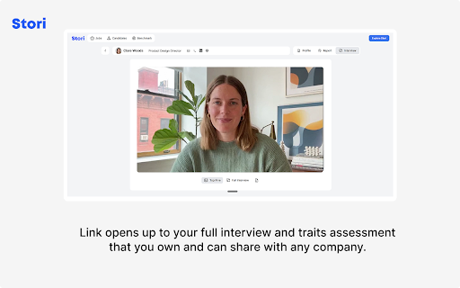 Stori - Hiring Manager Finder :: Autofill applications and email hiring managers directly from job ads with your pre-recorded first interview.