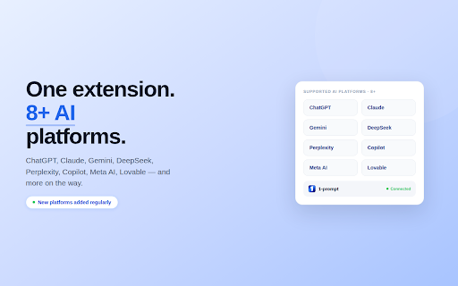 1-Prompt :: Capture & Compile your prompts from AI conversations in One Click