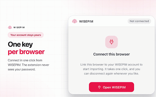 WISEPIM - Product Scraper & Importer :: Import products into WISEPIM from any webshop page. Pick what you want and it lands in your catalog.