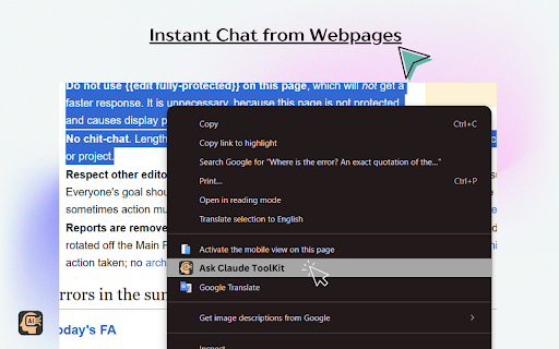Claude ToolKit - Custom Prompts | Chat Export, Voice | Notes & Folders :: Enhance your AI chats with 165+ custom prompts, webpage search, voice input, Notes and folder organization