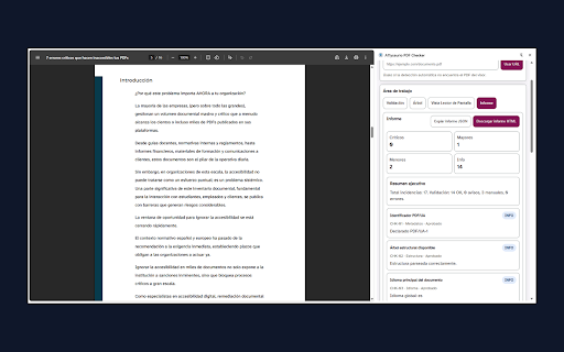 A11ysaurio PDF Checker :: Inspector y validador de accesibilidad para documentos PDF.