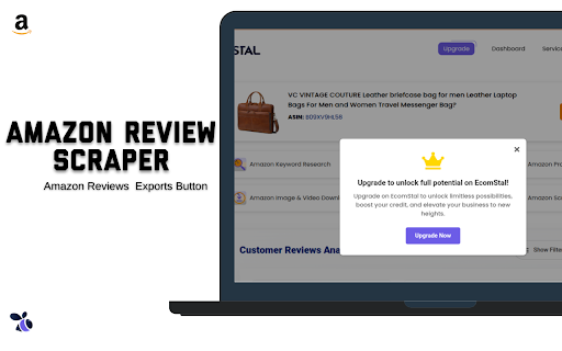 Amazon Reviews Scraper and Exporter | Ecomstal :: Easily extract and export the Amazon Reviews Scraper & Exporter. Get ratings, comments, and timestamps in CSV/Excel.