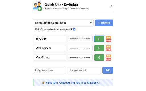 Quick User Switcher :: Switch between multiple users with one click