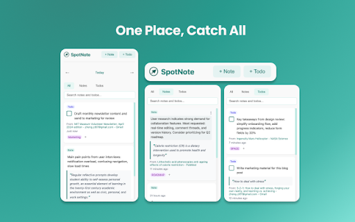 SpotNote :: Take quick notes and manage todos while browsing