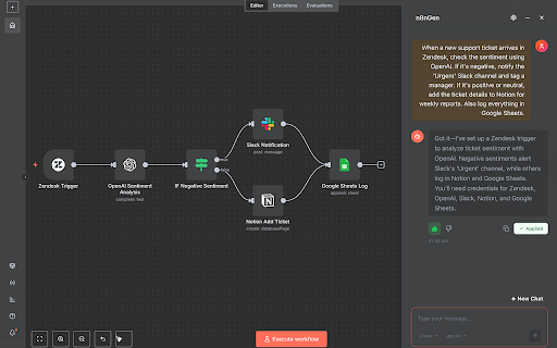 n8nGen - AI Workflow Generator :: Generate n8n workflows instantly with natural language and apply them directly to your n8n workspace.