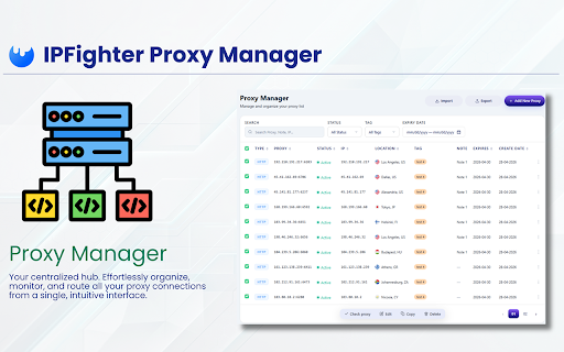 IPFighter Proxy Manager :: Professional proxy manager with smart rules, privacy protection & multi-proxy support