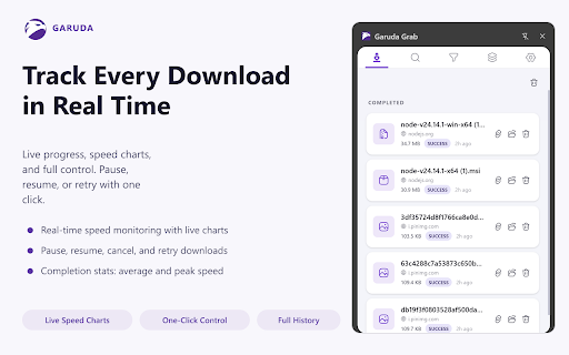 Garuda Grab - Download Manager :: Download manager with auto-filing, resource sniffing, batch downloads, and queue management.