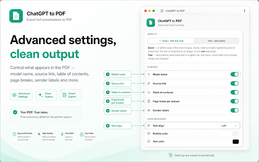 ChatGPT to PDF :: Use ChatGPT to PDF extension to save chatgpt as pdf, print, or export chatgpt conversation in one click.