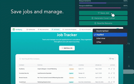 OwlApply - Autofill & Automate Your Job Applications :: OwlApply compares job listings with your resume, auto-fills forms, and creates custom cover letter PDF for each application.