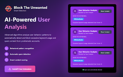 Block The Unwanted :: Advanced Twitter content filtering with OCR and speech-to-text analysis