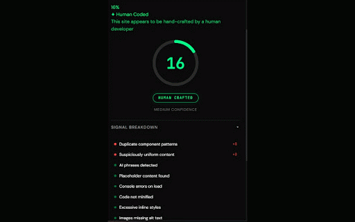 Vibe-Code Checker :: Detect AI vibe-coded websites and analyze their tech stack