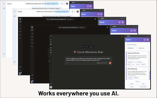 Recho :: Your AI prompt manager. Save, organize and reuse prompts across web pages.