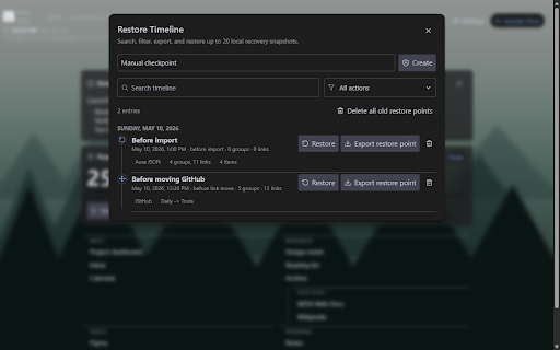 Aura Start :: A local-first, private, exportable start page for your browser new tab.