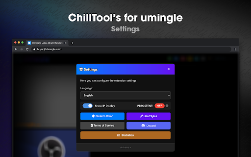 ChillTool's | IP lookup and more for uhmegle / umingle :: Extension for uhmegle and umingle that enhances your privacy and adds cool features, like ip lookup!