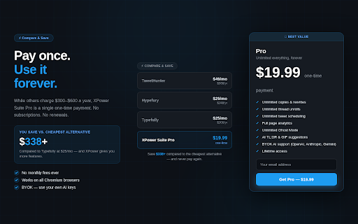 XPower — Tools for X.com :: AI rewrite, tweet scheduler, analytics, thread unroller, and Ghost Mode for X.com