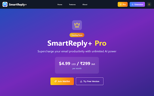 SmartReply :: AI-powered Gmail reply generator using Gemini AI. One click, smart reply.