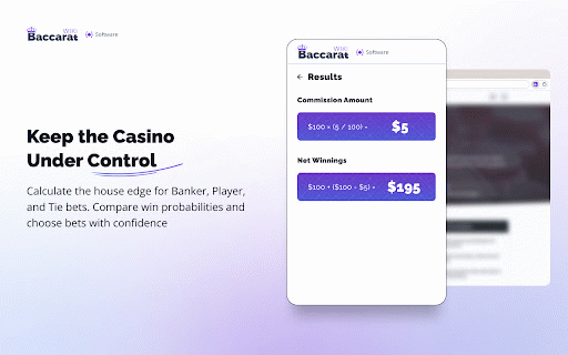 Baccarat Calculator :: Simple extension that helps users to calculate odds for Baccarat games.