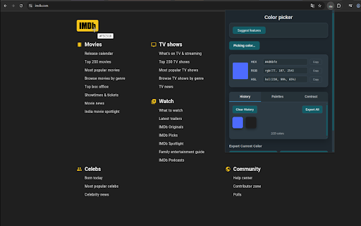 Color Picker – Eye Dropper & Palette Generator :: Pick colors, generate palettes, export to JSON/CSS/ASE.