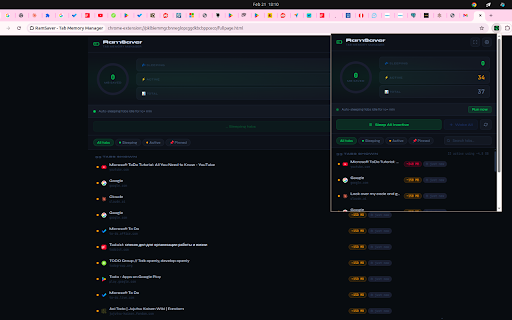 RamSaver - Tab Memory Manager :: Automatically suspend inactive tabs to free RAM. Keep Chrome fast with smart tab sleeping, whitelists, and live memory stats.