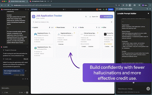 Lovable Prompt Director :: A simple sidebar for Lovable.dev that turns rough notes + screenshots into clear prompts.