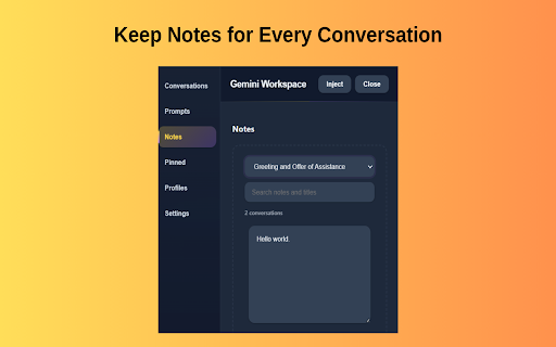 Workspace for Gemini™ - Folders, Chat Organizer & AI Prompts :: Turn Gemini into a productivity hub. Organize chats with Folders, save Prompts, keep Notes & enhance inputs with AI.