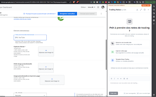 Trading Notes by AOKnowledge :: Ne perdez plus jamais une analyse. Capturez vos insights trading en 1 clic avec screenshot et résumé auto.