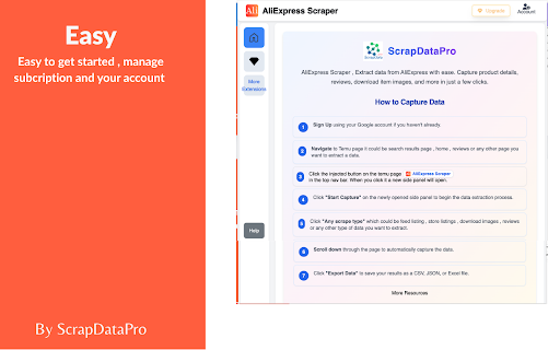 AliExpress Scraper – Export Ali express Reviews, Listings & Seller Export :: Scrape and download AliExpress data with ease. Get listings, reviews, seller details, and images directly in your browser.