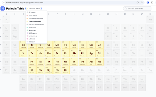 Periodic Table :: Interactive periodic table with all 118 elements. 3D Bohr models, electron configs, crystal structures, and atomic properties.