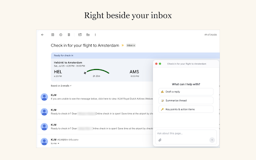 Asyde :: Chat with any page or email — draft replies, summarize, and pull out what matters.