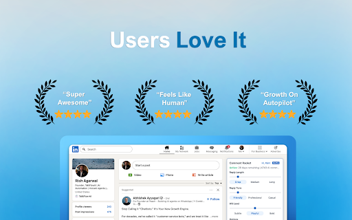 Comment Rocket - AI Powered LinkedIn Comments :: AI-powered comments for LinkedIn posts to increase reach and followers.