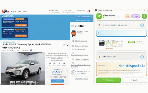 VPauto Assistant User :: Assistant d'analyse pour les encheres VPauto - historique, comparaison et alertes vehicules
