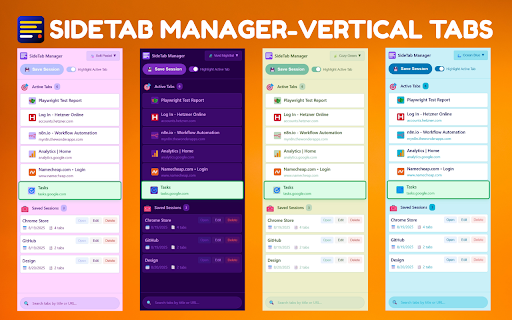 SideTab Manager - Vertical Tabs & Sessions :: Transform Your Tab Management Experience. The Ultimate Vertical Tab Manager for Chrome