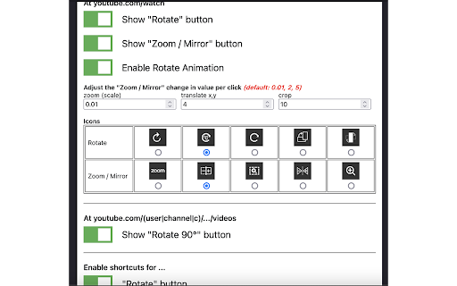 Rotate Youtube Video :: Toolbar button for easier Rotate, Zoom, Mirror or ABLoop Youtube video