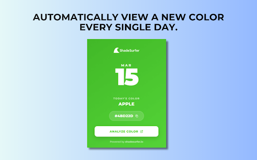 ShadeSurfer Color of the Day :: A beautiful daily dose of color, right in your browser.