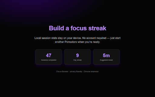 Focus Booster :: Run Pomodoro focus sessions and block distracting sites only while you work.