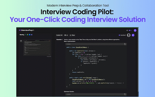 InterviewPrep AI - Meeting Copilot :: Revolutionize Your Interview Preparation with AI Interview Copilot Which supports Google Meet, Zoom, MS Teams and so on.