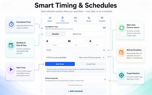 WebTaskFlow - Auto Refresh, Website Monitor & Browser Automation :: Automate the Web. Your Way. Refresh, monitor, schedule, and automate user-selected websites with local-first workflows.