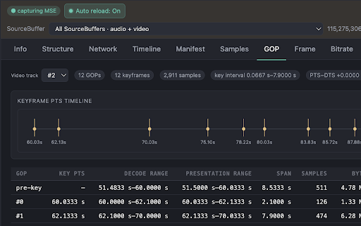 MediaScope :: Inspect media metadata, MP4/WebM structures, packets, audio, subtitles, and MSE streams.